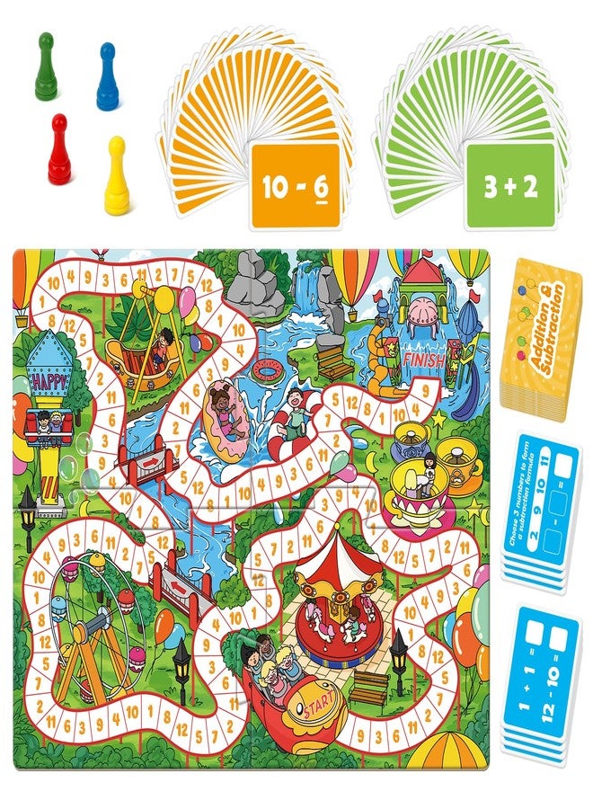 Broytain Addition and Subtraction Math Games for Kids,Addition & Subtraction,Educational Learning Board Games for Boys and Girls Ages 5 6 7 8,Classroom Travel Indoor Outdoor Family Games - Image 1
